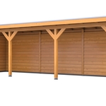 Douglas overkapping, 302 x 735 cm + wanden blank, Verando, Pure